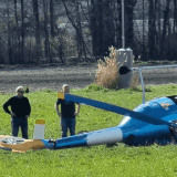 Une personne a été hospitalisée après la chute de l'hélicoptère
